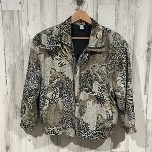 FU DA INTERNATIONAL Silk Tiger Full Zip Jacket Size L